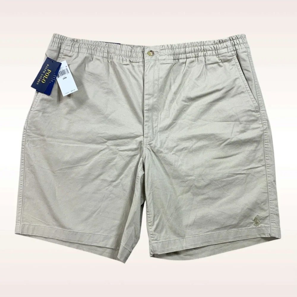 Polo Ralph Lauren Shorts Mens 2XB Khaki 9" Stretch Classic Fit Twill Preppy - Picture 9 of 9